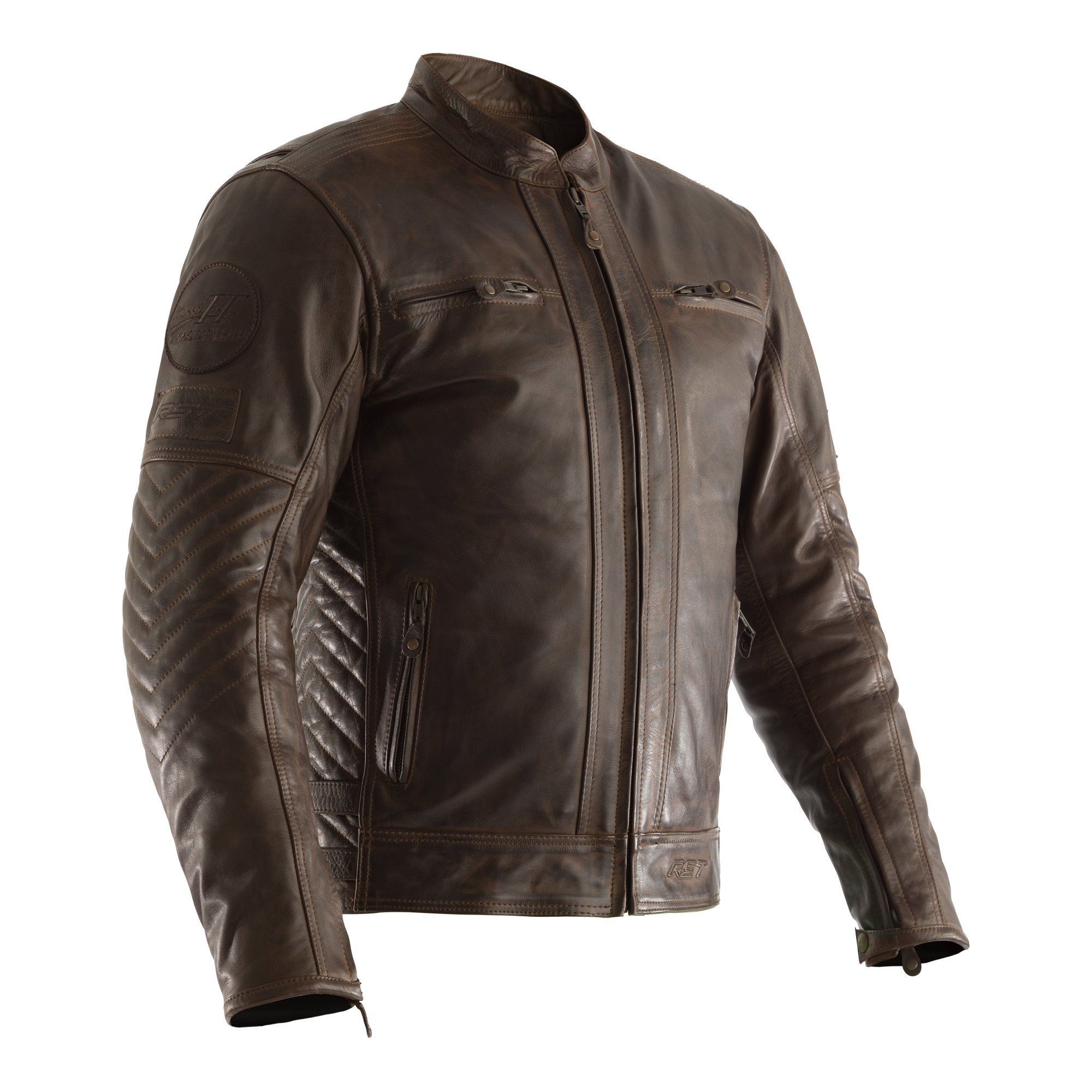 RST Retro 2 Classic TT Leather Jacket - Brown | Free UK Delivery | Two Wheel Centre