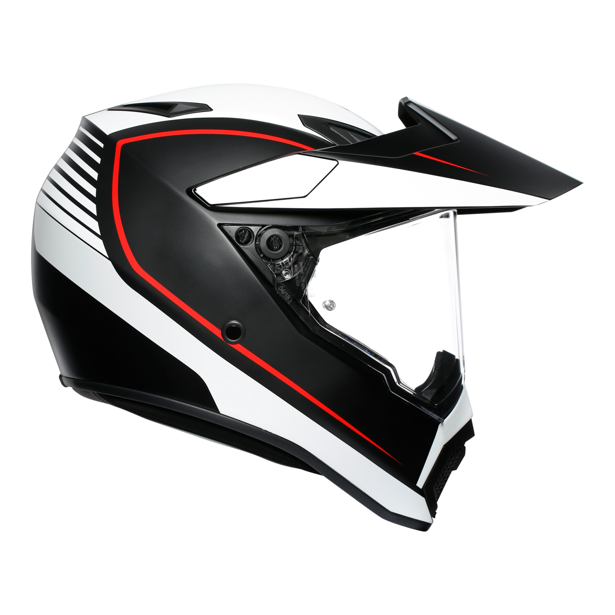 AGV AX9 - Pacific Road - Matt Black / White / Red | AGV Motorcycle Helmets  | FREE UK DELIVERY