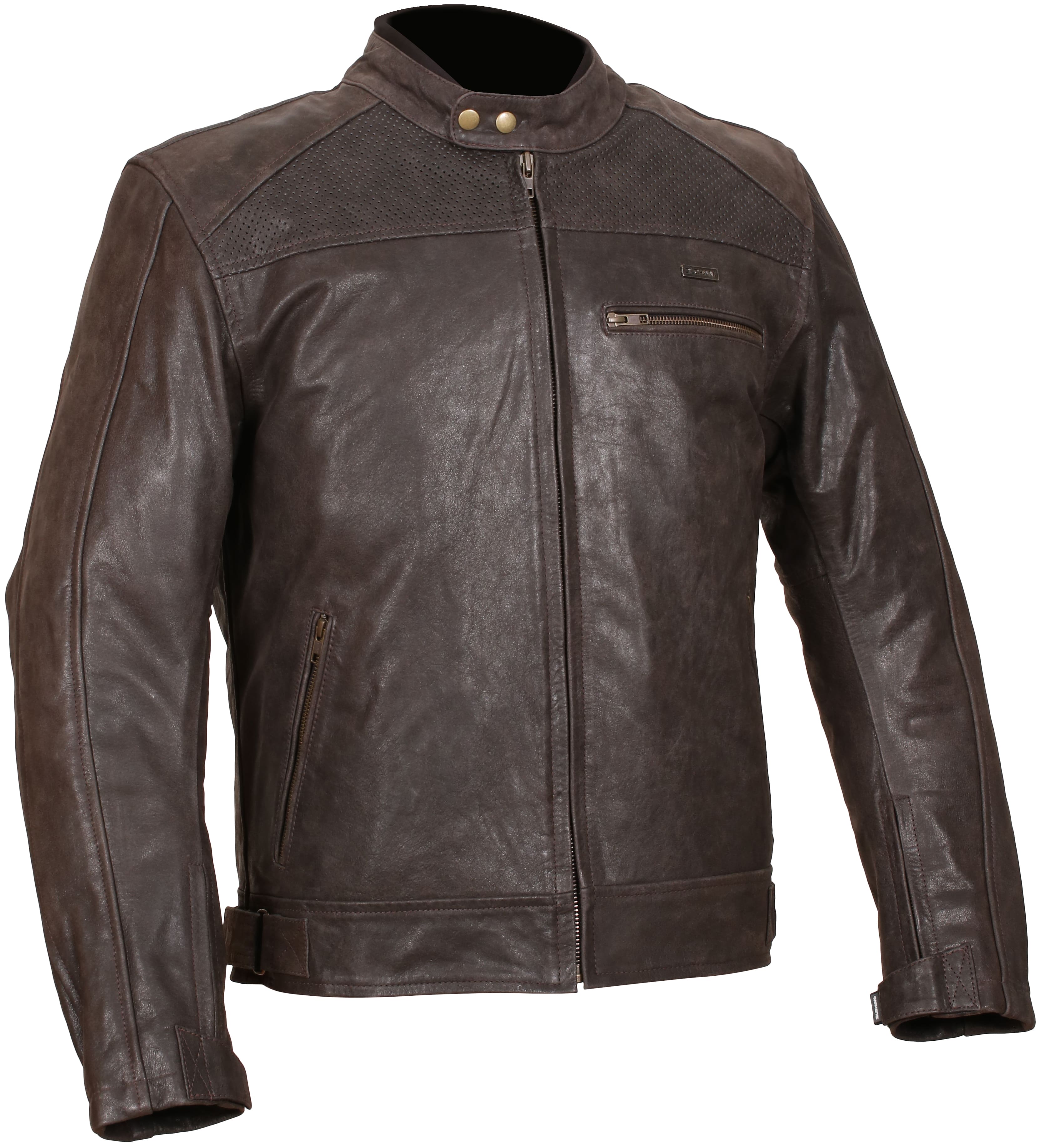 Duchinni Strike CE Leather Motorcycle Jacket - Brown | FREE UK DELIVERY