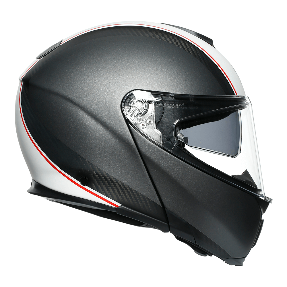 AGV Sport Modular - Cover - Matt Gun Metal / White | Flip Front Helmets ...