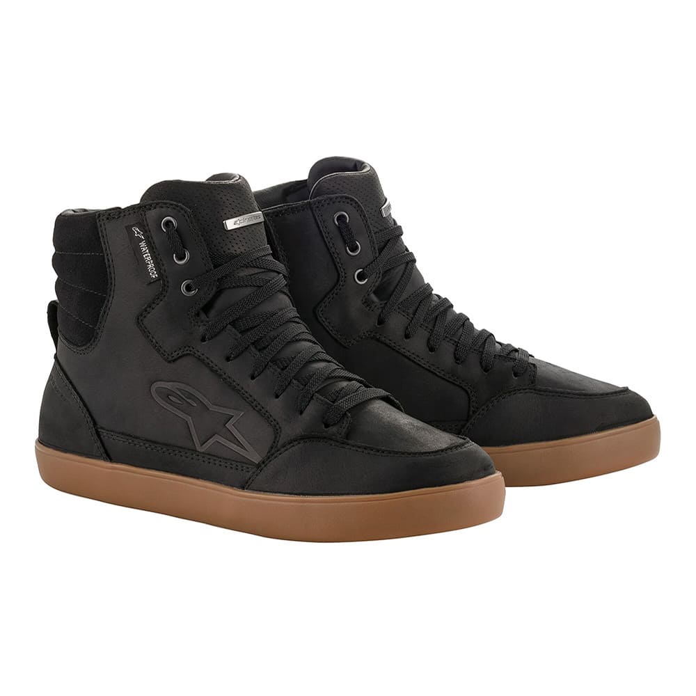 Alpinestars J-6 Waterproof Riding Shoes - Black / Gum | Two Wheel