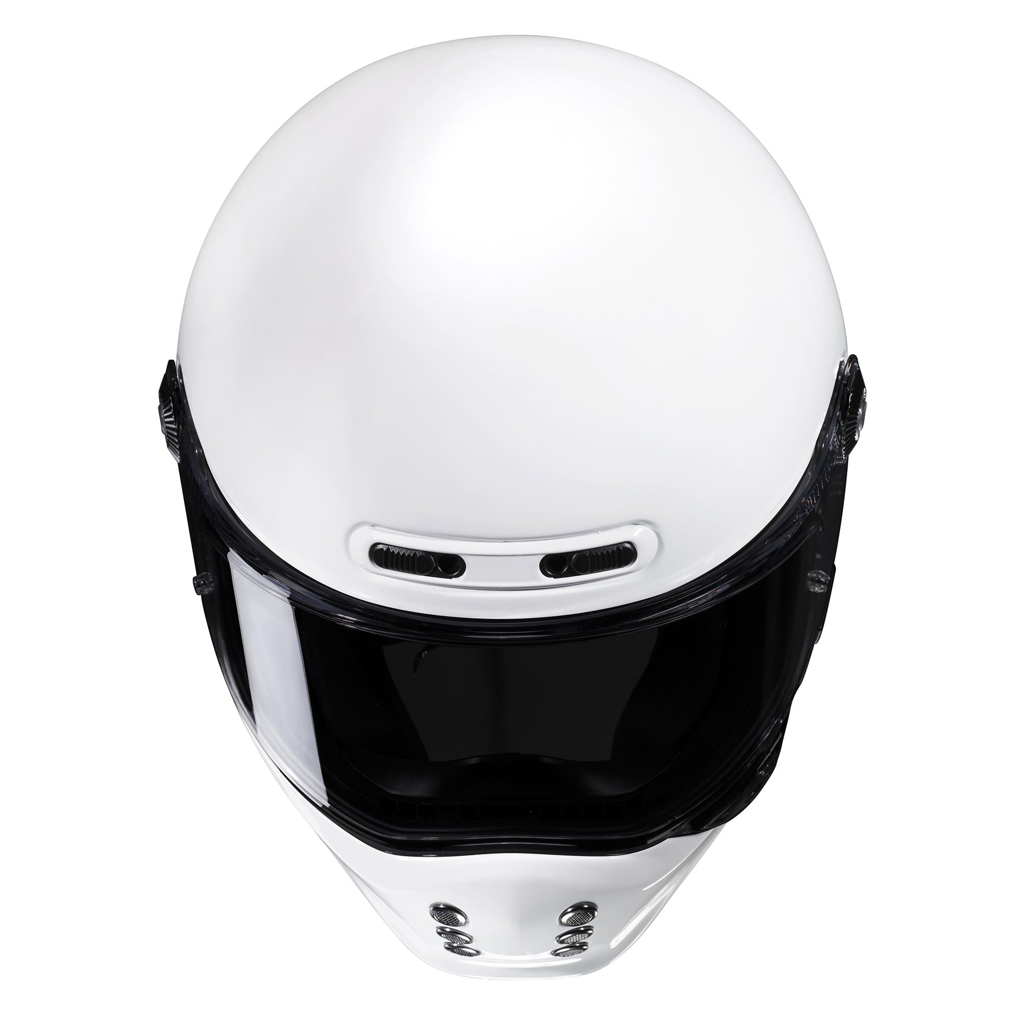 HJC V10 Gloss White HJC Motorcycle Helmets Two Wheel Centre
