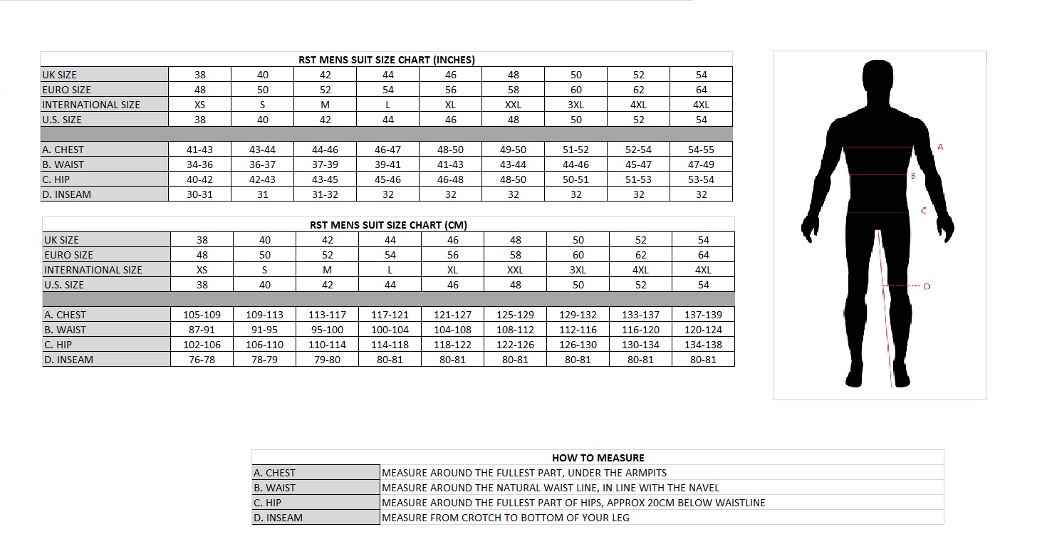 Big And Mens Suit Size Chart