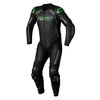 RST S1 CE Leather Suit - Black / Grey / Neon Green | Free UK Delivery