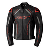 RST S1 CE Leather Jacket - Black / Grey / Red | Free UK Delivery