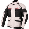 Weise Dune Waterproof Textile Motorcycle Jacket - Stone Grey / Black