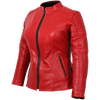 Weise Earhart Ladies Leather Jacket - Red