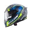 Caberg Avalon X Optic - Matt Grey/Blue/Yellow | Caberg Motorcycle Helmets | Two Wheel Centre Mansfield Ltd | FREE UK DELIVERY