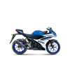 Suzuki GSX-R125 - Pearl Brilliant White/Metallic Triton Blue (BQJ) | Suzuki Motorcycle at Two Wheel Centre Mansfield Ltd | Nottinghamshire Suzuki Dealer