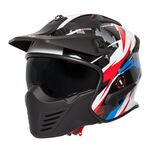 Spada Storm - Gloss White / Red / Blue | Spada Helmets at Two Wheel Centre | Free UK Delivery
