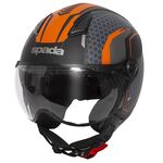 Spada Hellion Open Face Helmet - Arrow Graphic - Black/Orange | Spada Helmets at Two Wheel Centre | Free UK Delivery