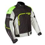Spada Calgary CE Textile Motorcycle Jacket - Black/Grey/Flo Yellow | Free UK Delivery