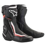 Alpinestars SMX Plus V2 Boots - Black / White / Red Fluo