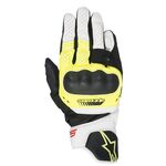 Alpinestars SP-5 Leather Gloves - Yellow / White / Red