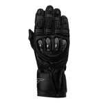 RST S1 CE Leather Motorcycle Gloves - Black / Black | Free UK Delivery