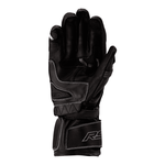 RST S1 CE Leather Motorcycle Gloves - Black / Black / White | Free UK Delivery