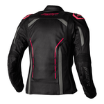 RST S1 CE Ladies Leather Jacket - Black / Neon Pink | Free UK Delivery