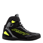 RST Sabre CE Microfibre Motorcycle Trainers - Black / Grey / Flo Yellow | Free UK Delivery