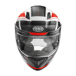 Premier Delta Flip Front Helmet - White / Red | Premier Helmets from Two Wheel Centre