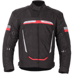 Duchinni Mistral CE Mesh Textile Motorcycle Jacket - Black/Red