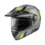 Premier X-Trail Flip Front Adventure Helmet - Grey / Neon | Premier Helmets from Two Wheel Centre