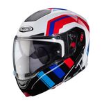 Caberg Horus X Flip Front Helmet - White/Blue/Light Blue | Caberg Motorcycle Helmets | Free UK Delivery