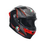AGV K6-S Slashcut - Black/Grey/Red | AGV Motorcycle Helmets | Free UK Delivery from Two Wheel Centre Mansfield Ltd