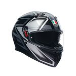 AGV K3 Compound - Matt Black/Grey | AGV Motorcycle Helmets | Free UK Delivery from Two Wheel Centre Mansfield Ltd