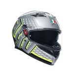 AGV K3 Fortify - Grey/Black/Flo Yellow | AGV Motorcycle Helmets | Free UK Delivery from Two Wheel Centre Mansfield Ltd