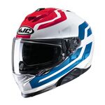 HJC i71 Enta - White/Red/Blue | HJC Motorcycle Helmets | Available at Two Wheel Centre Mansfield Ltd