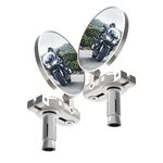 Oxford Universal Bar End Mirrors - Silver