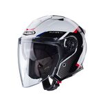 Caberg Flyon II Boss - White/Black/Red/Blue | Caberg Helmets at Two Wheel Centre | Free UK Delivery