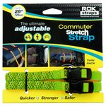 ROK Straps - Commuter Stretch Straps - Green Reflective