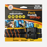 ROK Straps -  Pack Stretch Straps - Black / Orange Reflective