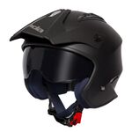 Spada Rock 06 Open Face Trials Bike Helmet - Matt Black | Spada Helmets at Two Wheel Centre | Free UK Delivery
