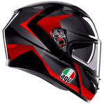 AGV K3 Striga - Matt Black/Grey/Red | AGV Motorcycle Helmets | Free UK Delivery from Two Wheel Centre Mansfield Ltd