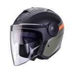 Caberg Soho Zephir - Matt Black/Military Green/Orange | Caberg Open Face Helmets | Two Wheel Centre Mansfield Ltd | FREE UK DELIVERY