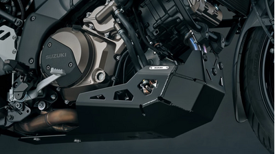 Suzuki V-Strom 1050 ABS Aluminium Skid Plate - Black