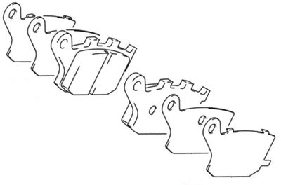 Suzuki DL650 V-Strom Rear Brake Pad and Shim Set