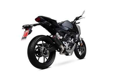 Scorpion Red Power Full System Exhaust - Honda CB125 R (18 - Current) - Black Ceramic