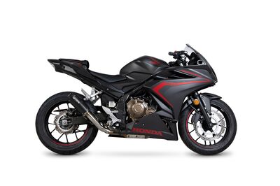 Scorpion Red Power Slip-On Exhaust - Honda CBR500 R (2019 - Current) - Black Ceramic