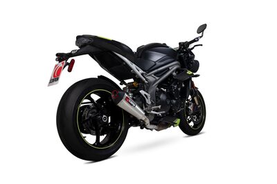 Scorpion Serket Taper Single Side Exit Exhaust - Triumph Speed Triple 1050 (2018 - 2019) - Stainless Steel