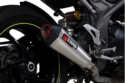 Scorpion Serket Taper Single Side Exit Exhaust - Triumph Speed Triple 1050 (2018 - 2019) - Stainless Steel