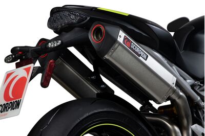 Scorpion Serket Parralel Twin Underseat Exhaust - Triumph Speed Triple 1050 (2018 - 2019) - Stainless Steel