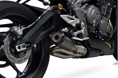 Scorpion Red Power Exhaust - Triumph Street Triple 765 (R and RS) (2020 - 2022) - Black Ceramic