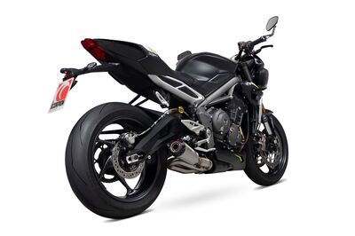 Scorpion Red Power Exhaust - Triumph Street Triple 765 (R and RS) (2020 - 2022) - Stainless Steel