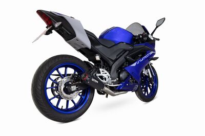 Scorpion Red Power Full Exhaust System - Yamaha YZF-R125 (2021 - Current) - Black Ceramic