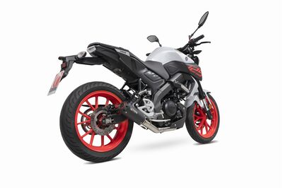 Scorpion Red Power Full Exhaust System - Yamaha MT125 (2021 - Current) - Black Ceramic