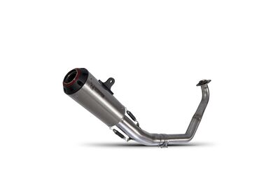 Scorpion Red Power Full Exhaust System - Yamaha MT125 (2021 - Current) - Stainless Steel