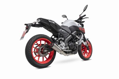 Scorpion Red Power Full Exhaust System - Yamaha MT125 (2021 - Current) - Titanium